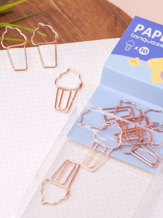 Закладка - скрепка &quot;Ice cream&quot;, pink 