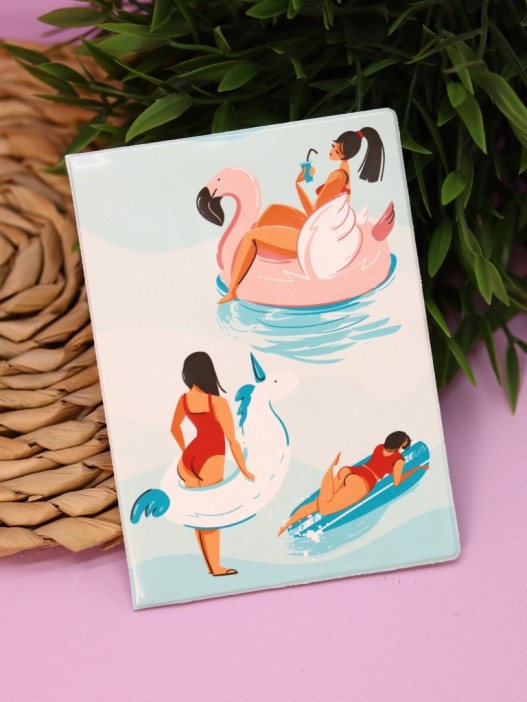 ОБЛОЖКА ДЛЯ ПАСПОРТА Girl on unicorn, плотность 560 мкм 