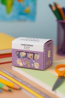 Набор декоративного скотча &quot;Lovely cartoon&quot;, purple