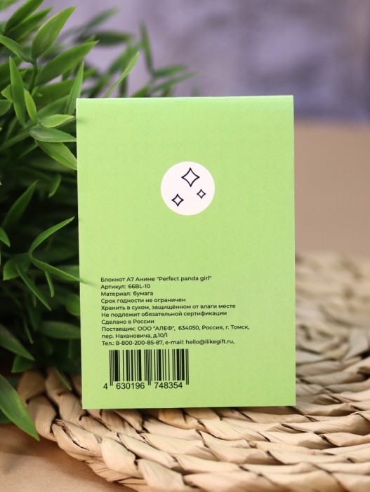 Блокнот А7 Аниме &quot;Perfect panda girl&quot; 
