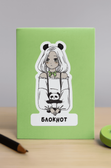Блокнот А7 Аниме "Perfect panda girl"