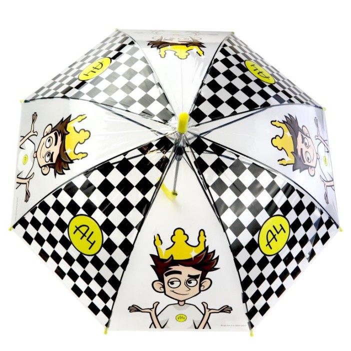 Прозрачный зонт для детей &quot;Влад А4&quot;, полуавтоматический (L=68 см, D=84 см) 