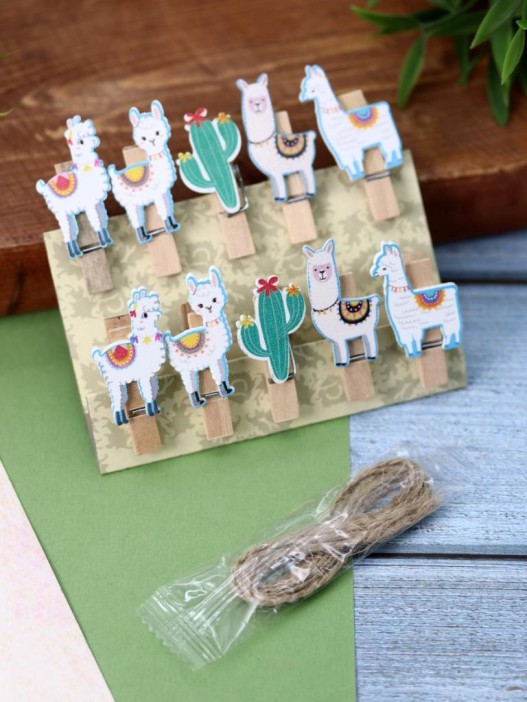 Прищепки ПО ПЛАНУ. &quot;Lama&quot;, mix color 