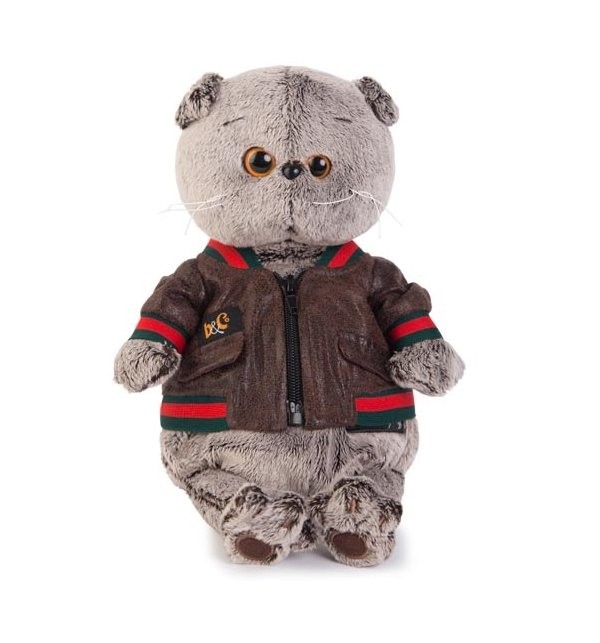 Мягкая игрушка "Басик в кожаной куртке" (25см) 
