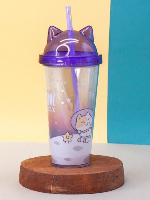 Тамблер iLikeGift &quot;Cat astronaut&quot;, purple (400 ml) 