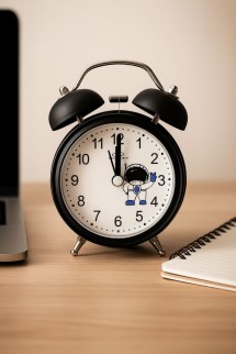 Часы-будильник «КОСМОНАВТ», black