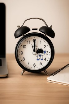 Часы-будильник «КОСМОНАВТ», black