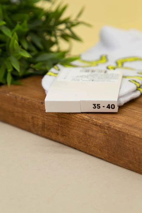 Носки женские "Banana", белый, р. 35-40 