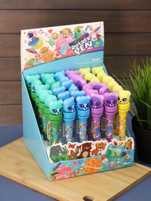 Ручка с поворотным механизмом &quot;Leopard eyes&quot;, mix, шоу-бокс 36 шт. 