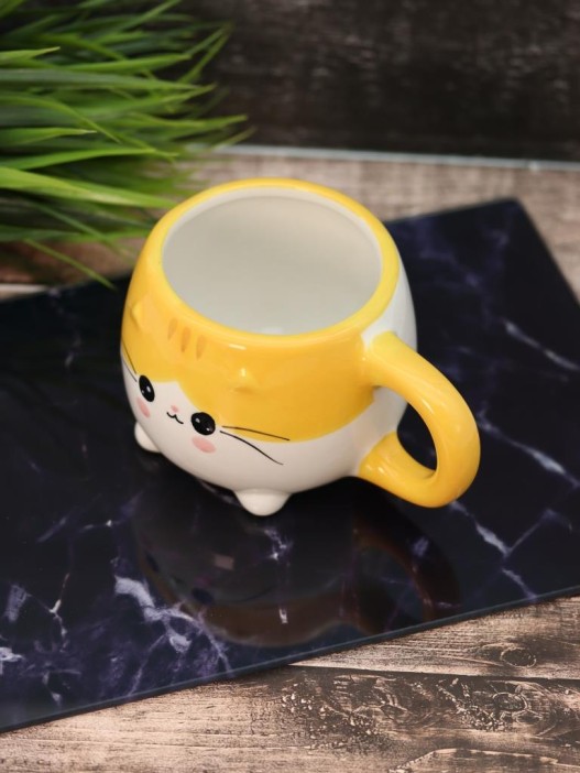 Кружка керамическая «Cat», orange, 450 мл 