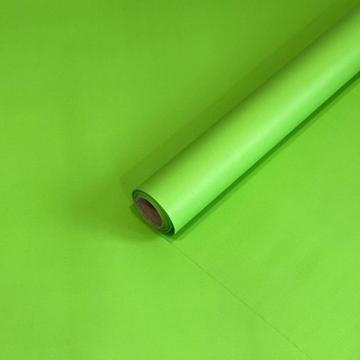 Пленка матовая  однотонная двухсторонняя салатовый 48см*10м±5% 50мкр 