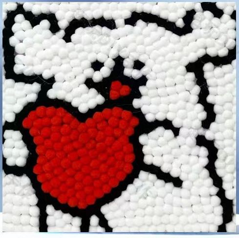 Картина из помпонов на подрамнике Draw Me! «Heart of a Dog», (20 х 20 см) 