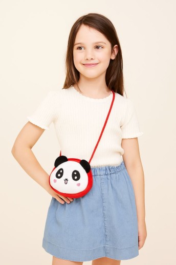 Сумочка плюшевая "Panda", white (10*12,5 см)