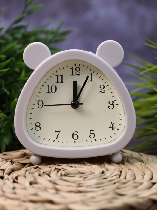 Часы-будильник «Cute ears», gray (11х11 см) 
