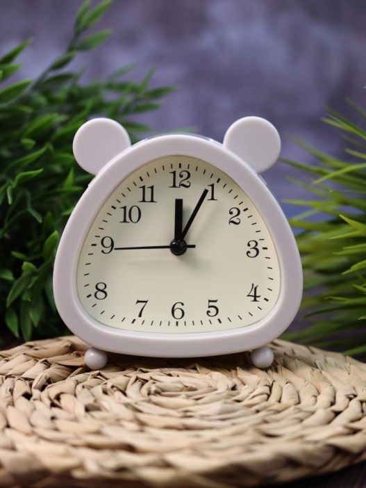 Часы-будильник «Cute ears», gray (11х11 см) 