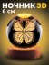 Ночник 3D iLikeGift "Бабочка" (6 см)