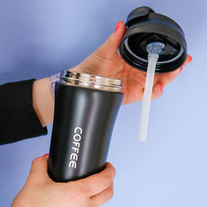 Термокружка «Hot coffee», black (420 ml) 