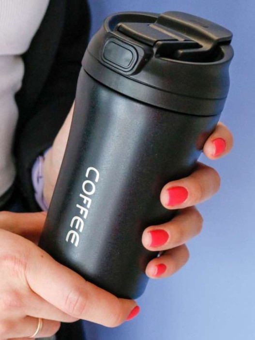 Термокружка «Hot coffee», black (420 ml) 