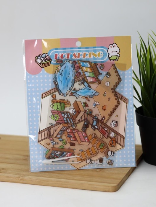 Наклейки+пинцет для творчества румбокс "Аквапарк", коричневые (16*20 см) 