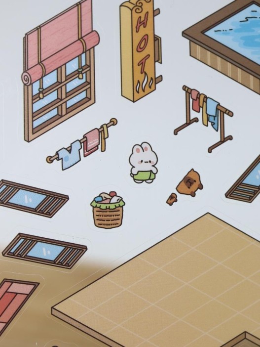 Наклейки+пинцет для творчества румбокс "Аквапарк", коричневые (16*20 см) 