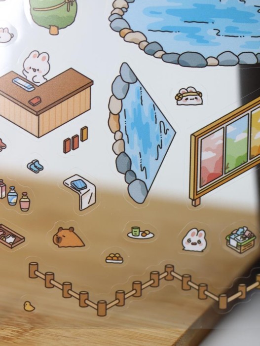 Наклейки+пинцет для творчества румбокс "Аквапарк", коричневые (16*20 см) 