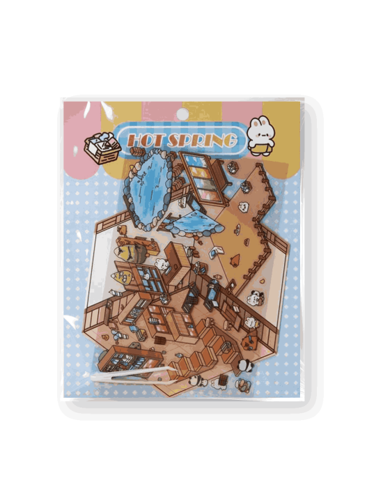 Наклейки+пинцет для творчества румбокс "Аквапарк", коричневые (16*20 см) 