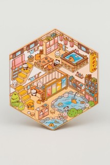 Наклейки+пинцет для творчества румбокс "Аквапарк", коричневые (16*20 см)