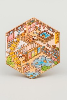 Наклейки+пинцет для творчества румбокс "Аквапарк", коричневые (16*20 см)