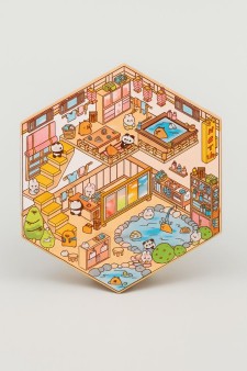 Наклейки+пинцет для творчества румбокс "Аквапарк", коричневые (16*20 см)