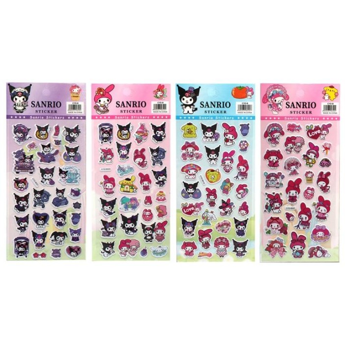 3D наклейки Sanrio &quot;Kuromi and friends&quot; (10*22 см), mix 