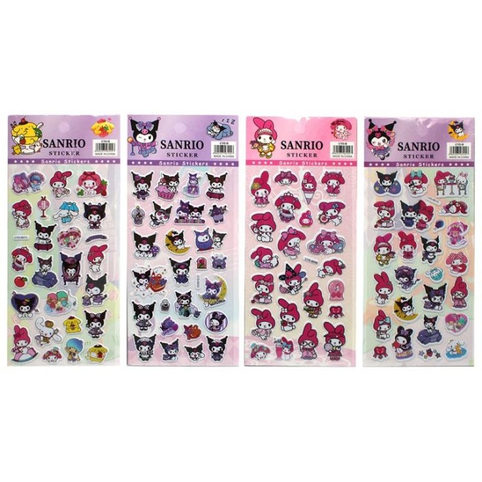 3D наклейки Sanrio &quot;Kuromi and friends&quot; (10*22 см), mix 