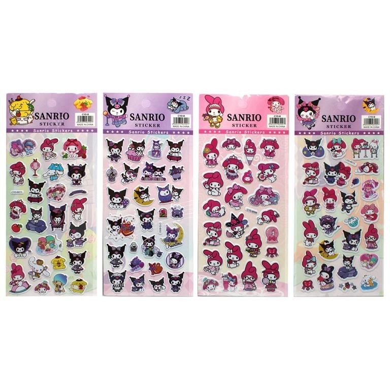 3D наклейки Sanrio "Kuromi and friends" (10*22 см), микс