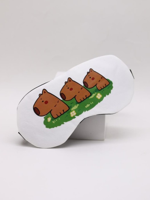 Маска для сна гелевая &quot;Capybara routine&quot;, white 