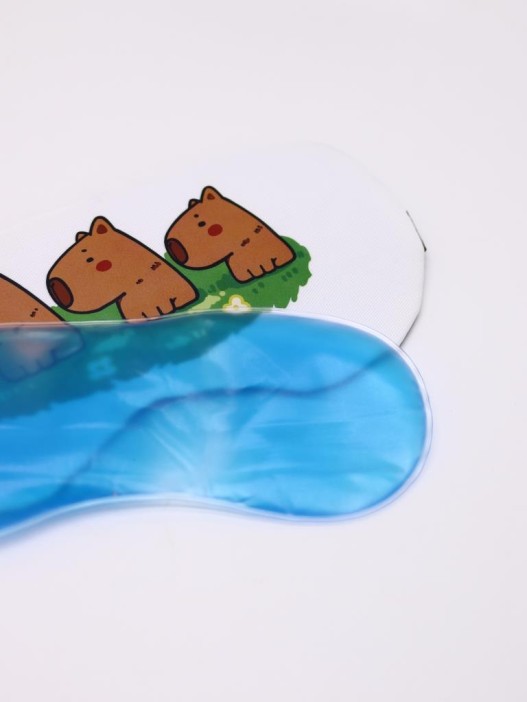 Маска для сна гелевая &quot;Capybara routine&quot;, white 