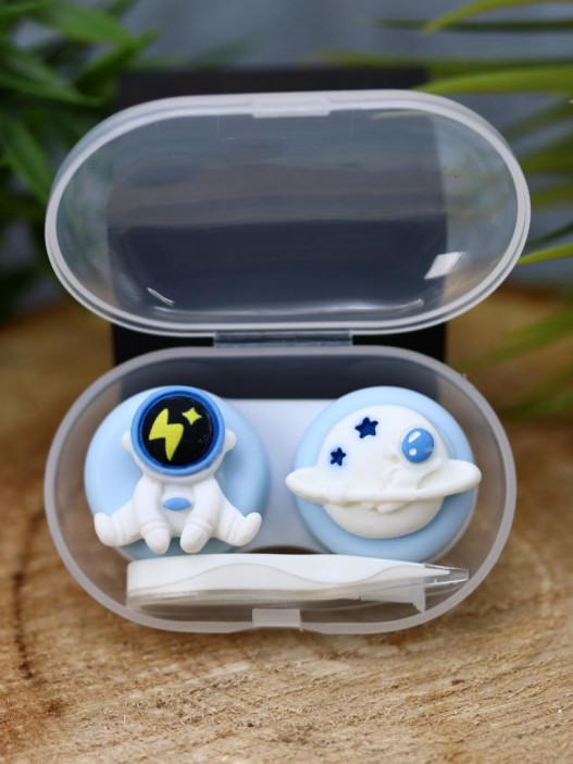 Контейнер для линз «Space astronaut lightning» 