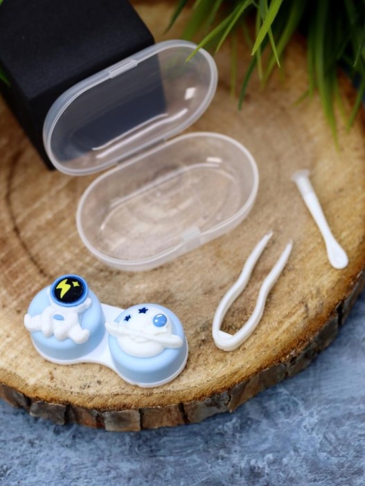 Контейнер для линз «Space astronaut lightning» 