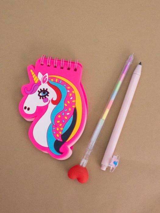 Блокнот фигурный ПВХ на гребне А6 &quot;Единорожка&quot; 9*10 см 70 гр 