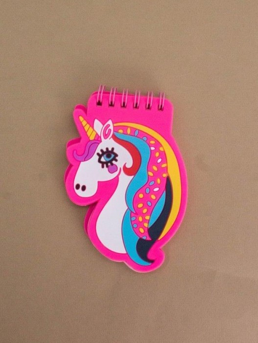 Блокнот фигурный ПВХ на гребне А6 &quot;Единорожка&quot; 9*10 см 70 гр 