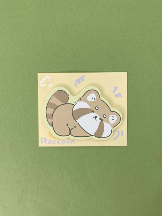 Блок стикер для записей &quot;Racoon dreaming&quot;, orange 