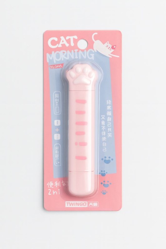 Корректор двусторонний &quot;Pink paw&quot;, 4м*5мм, pink 