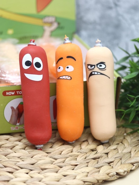 Мялка - антистресс «Funny sausage», beige 