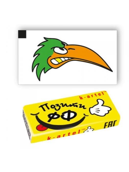 Жевательная резинка  "Позитифф" С ТАТУИРОВКРОЙ (шоубокс - 100 шт.) 