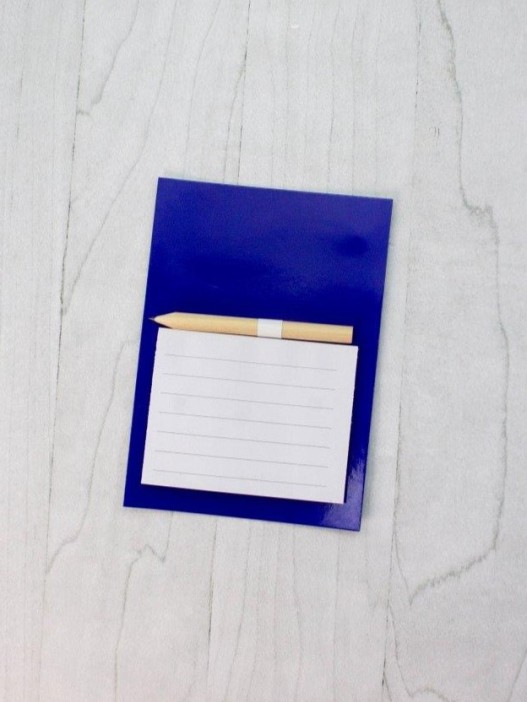 Магнитный блок для записей с карандашом «Simple», blue, 10х14 см 