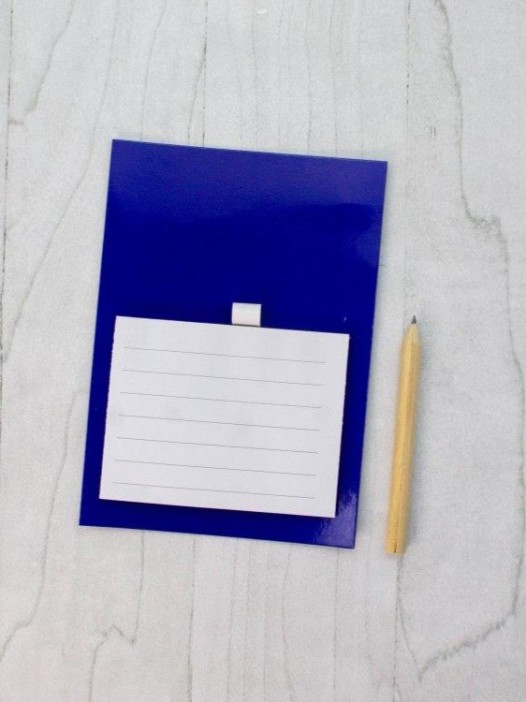 Магнитный блок для записей с карандашом «Simple», blue, 10х14 см 