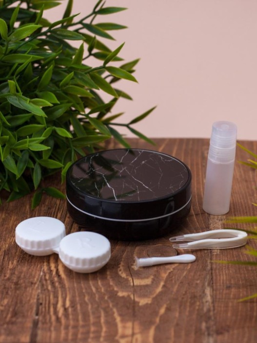 Контейнер для линз «Marble», black 