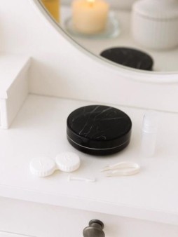 Контейнер для линз "Marble", black