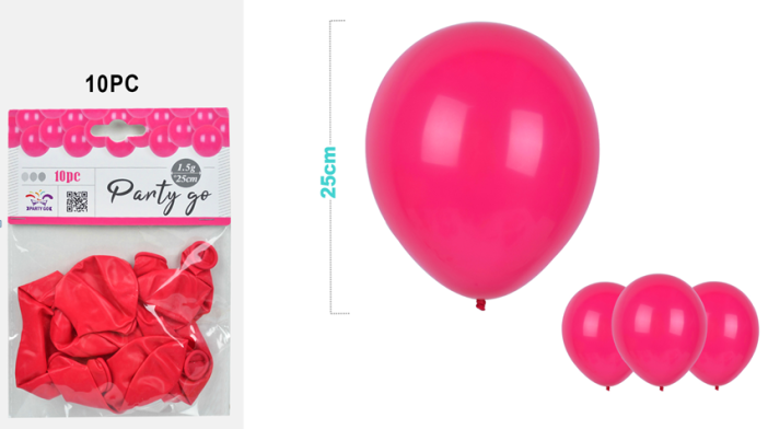 Набор воздушных шаров 10 шт. &quot;Timeless&quot;, rose red (25 см) 