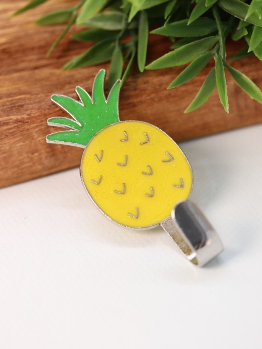 Крючок на липучке «Pineapple», yellow 