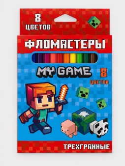 Фломастеры "Моя игра", 8 цв, треугольные