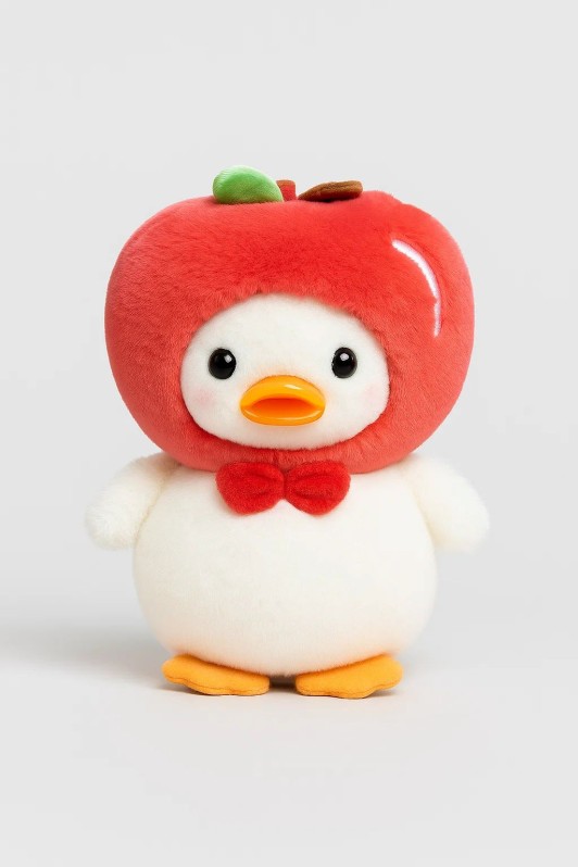 Плюшевый брелок "Bird in a hat", apple 